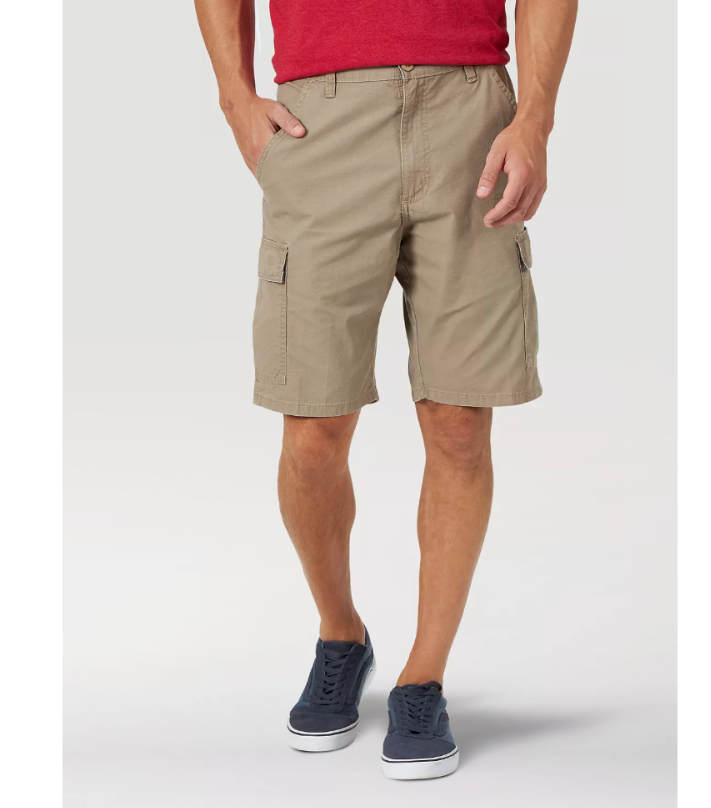 wrangler men's cargo shorts with elastic waist